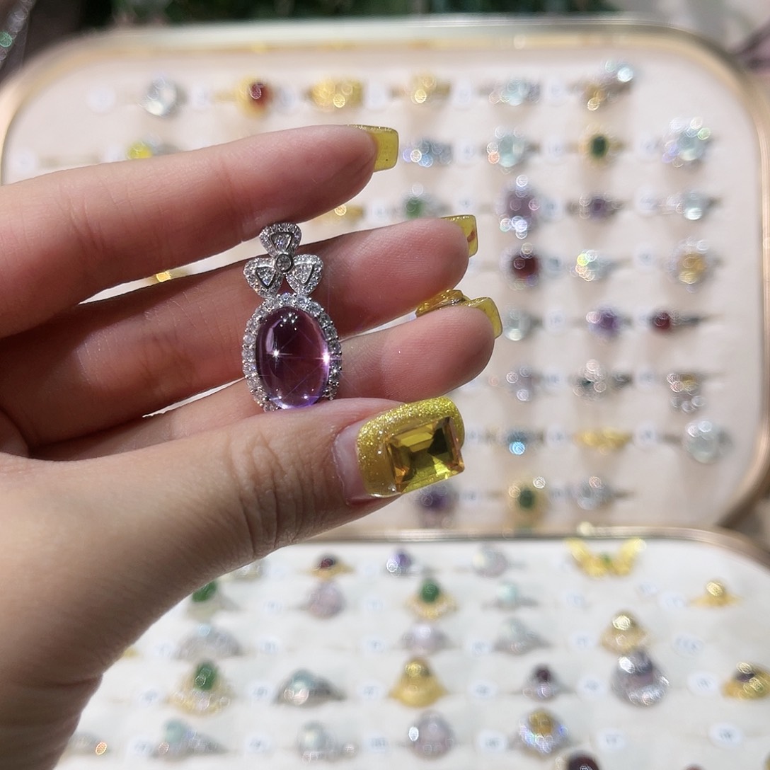 蛇纹石玉戒指银S925镶嵌