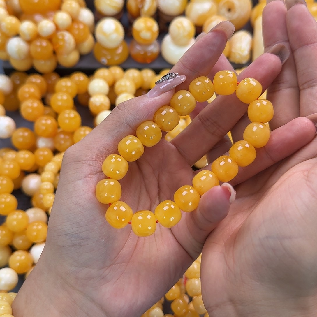 蜜蜡未镶嵌珠宝奇石同料13mm