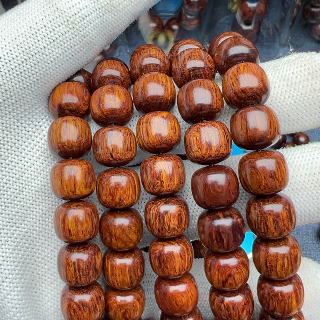 木哇*哈海南红降花梨公1.0黄油底满芝麻点满纹超一档