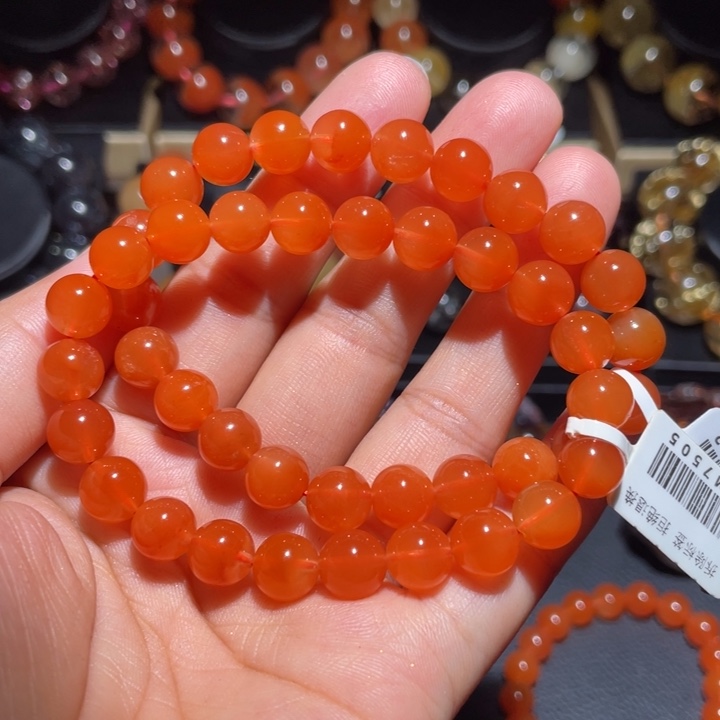 水晶手串未镶嵌红兔毛手链多样性发一8.5