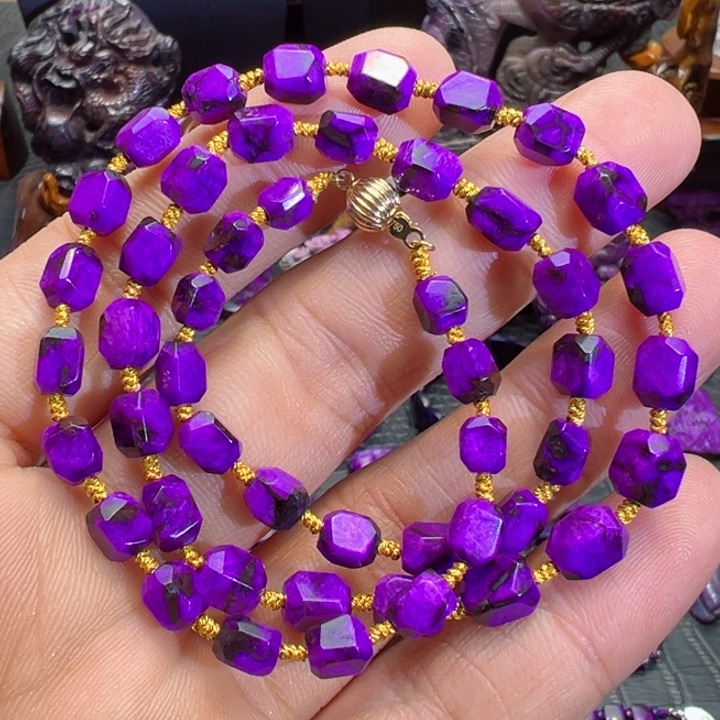 苏纪石（舒俱来）项链18K金镶嵌