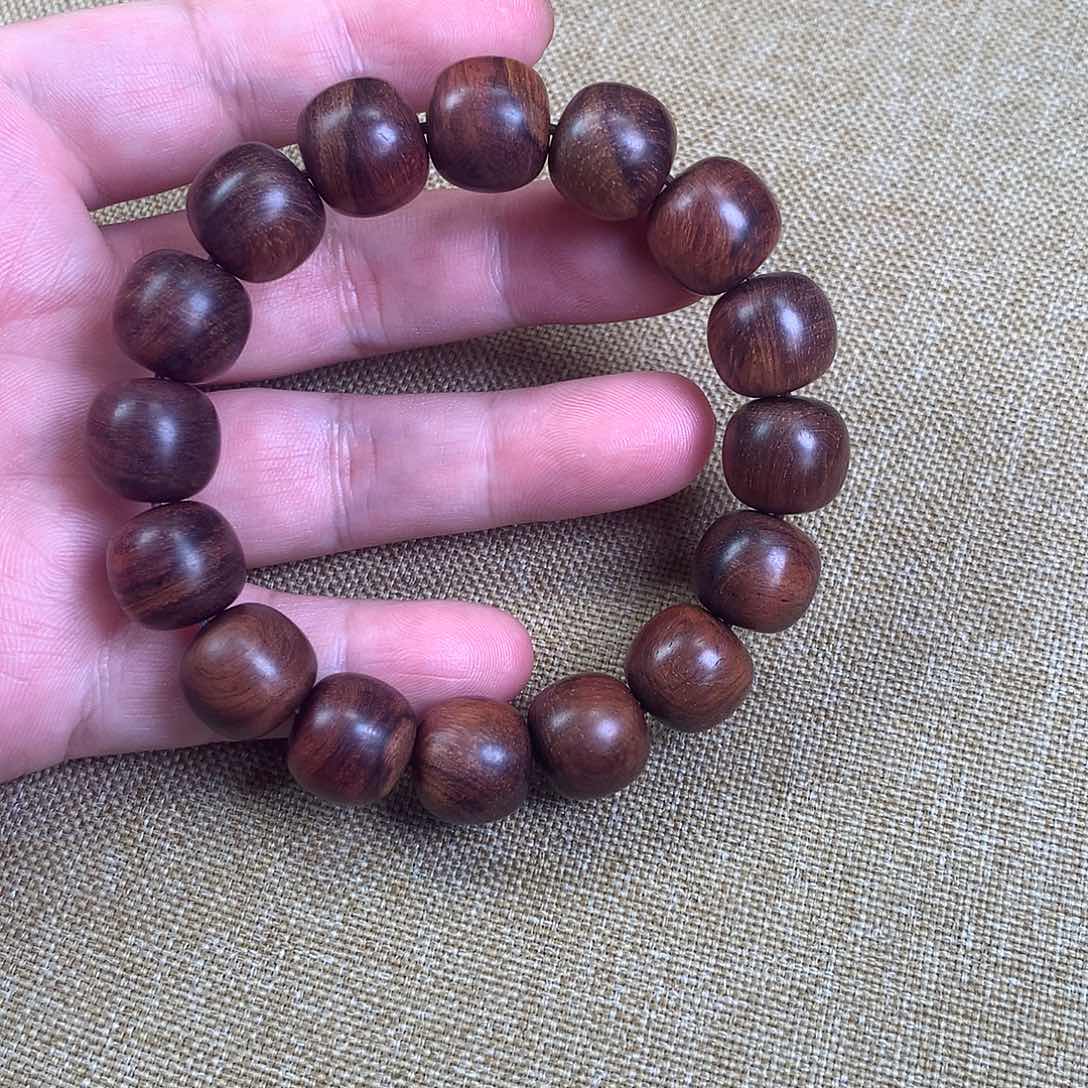 黄花梨/降香黄檀手串/手链海黄13*14