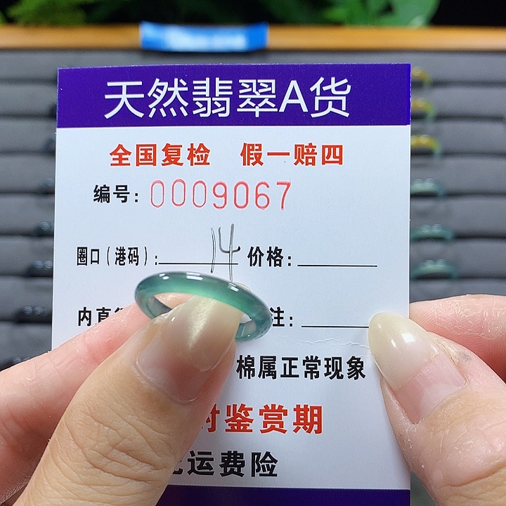翡翠未镶嵌戒圈9067
