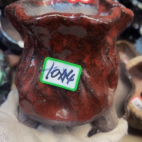 红陶粗陶花盆手工