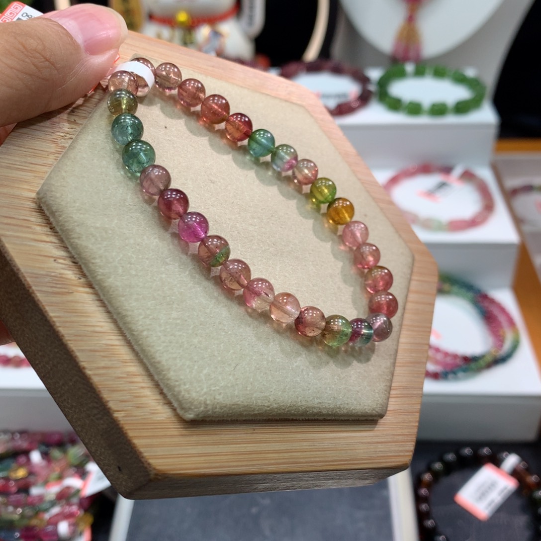 未镶嵌手链碧玺        