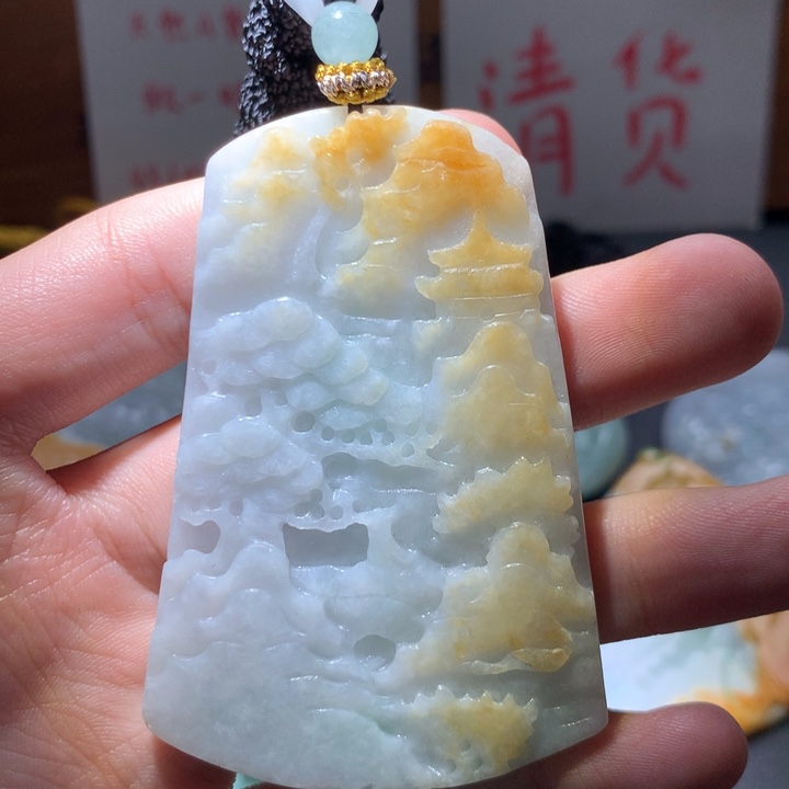 翡翠未镶嵌颈饰保真天然a货翡翠