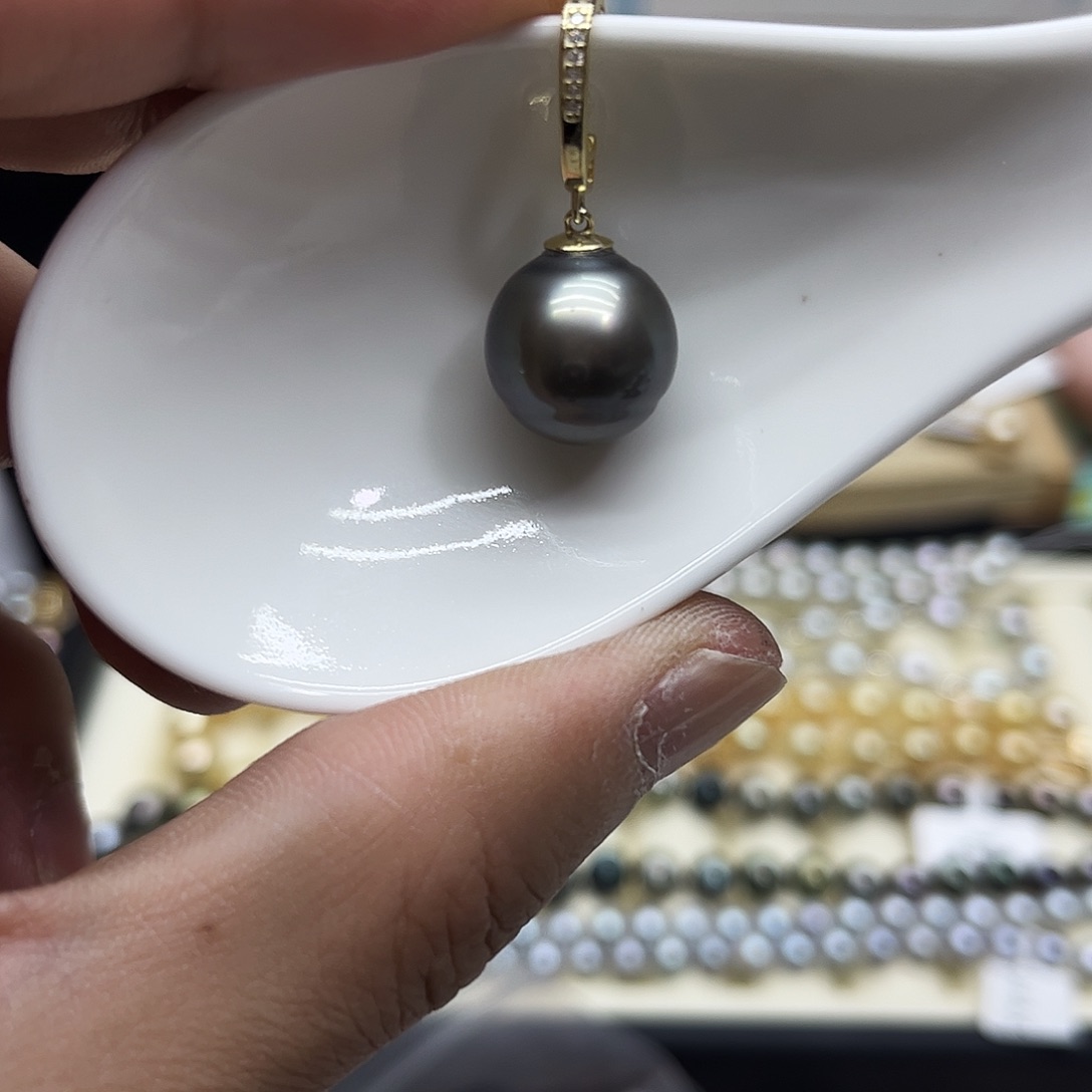 银S925镶嵌海水珍珠颈饰