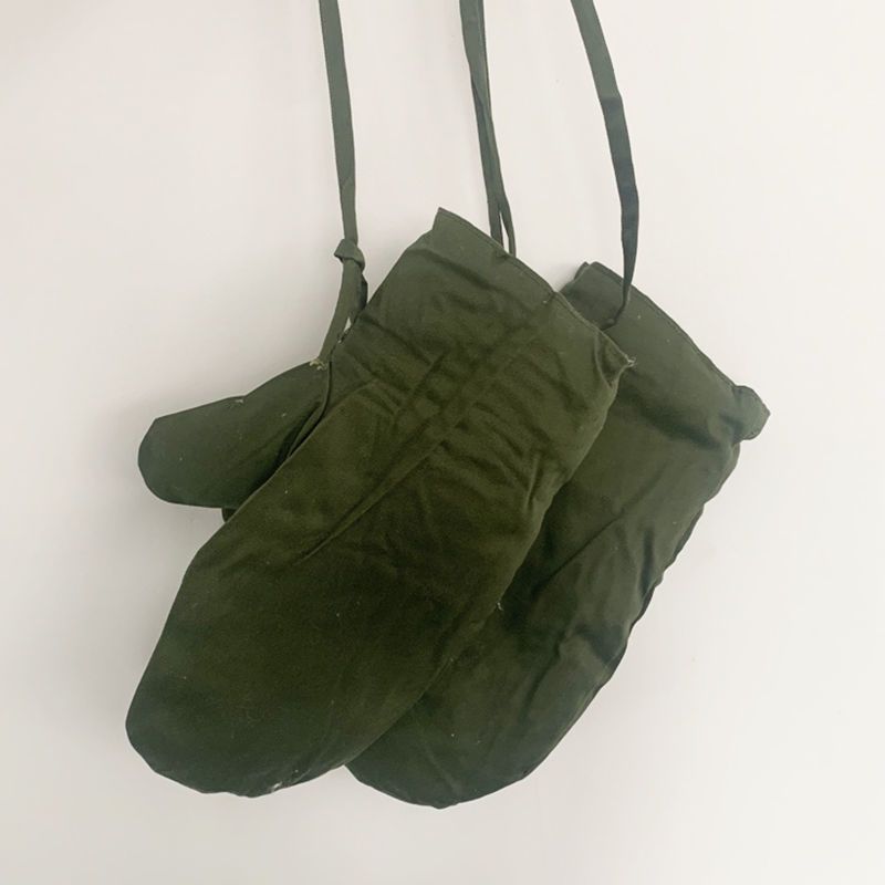 冬季防寒保暖迪卡棉料三指棉花手套