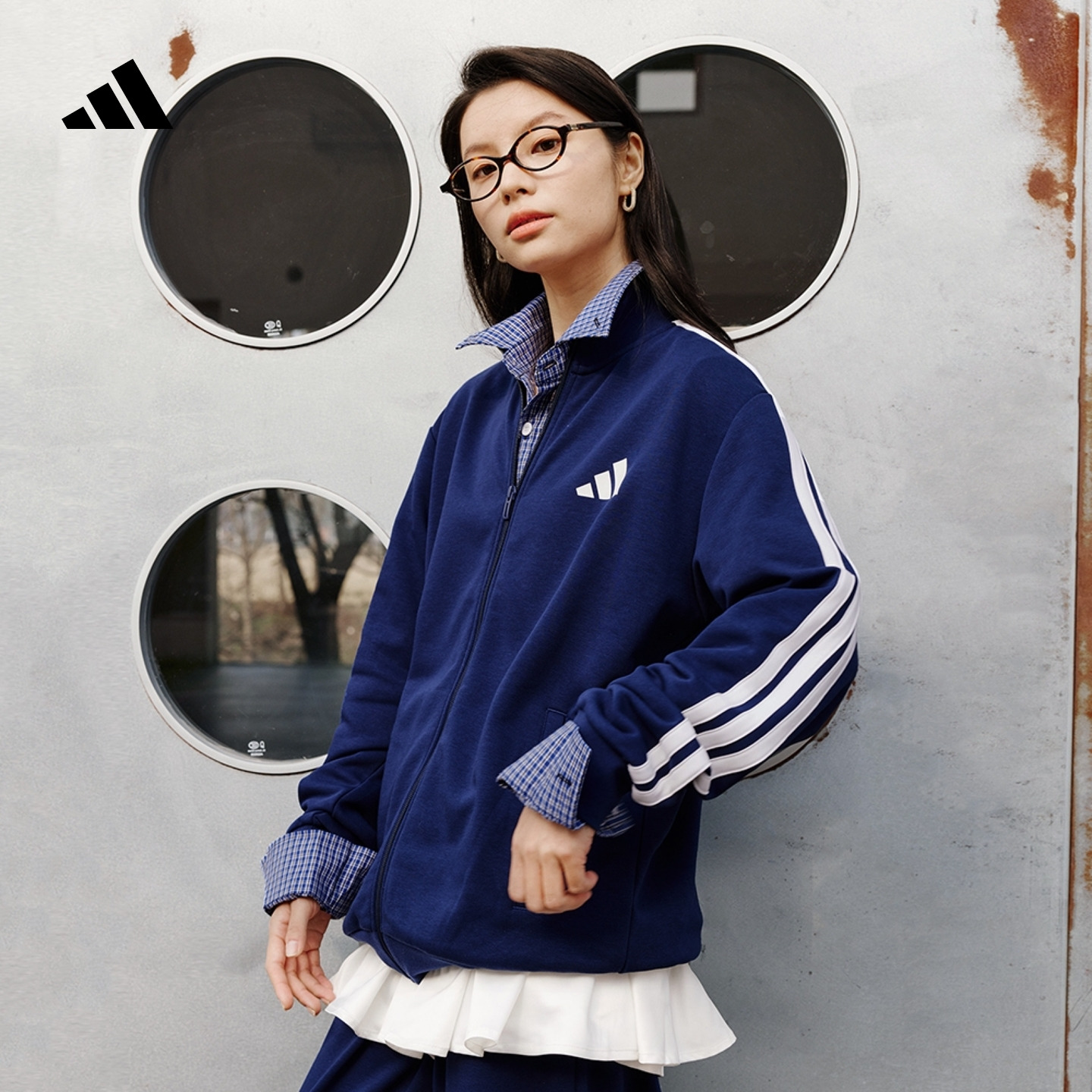 双旦礼遇阿迪达斯官方 经典休闲三条纹长袖套装男女款秋季 JZ0109