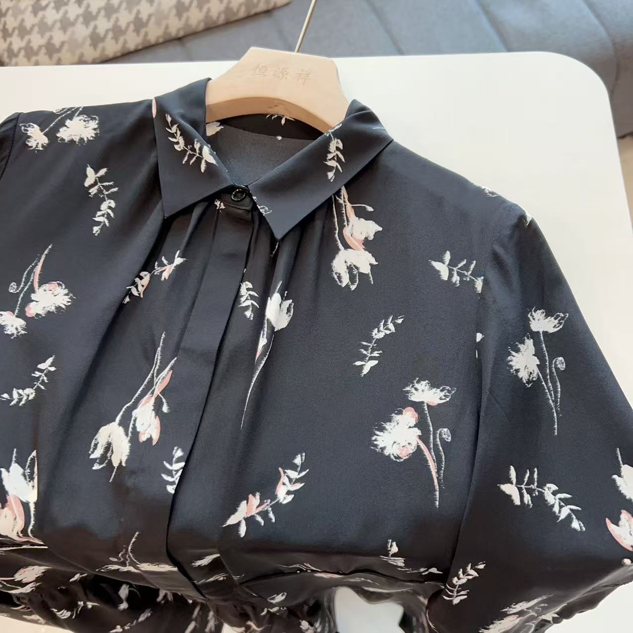 桑蚕丝印花连衣裙ZY01