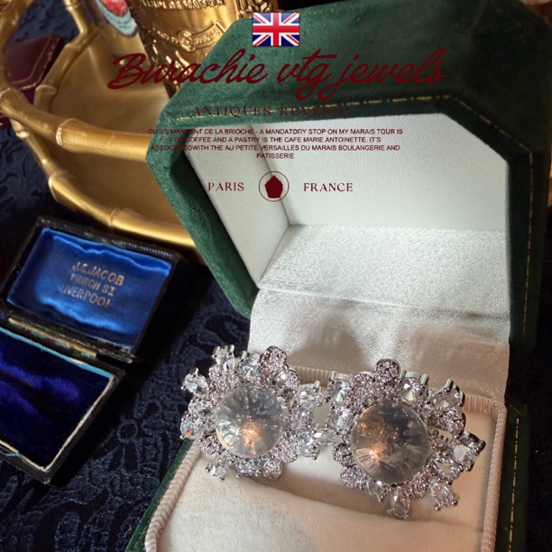 铜合金仿水晶耳饰 【8837】 周年珍藏英｜经典原标克拉CrownFrett