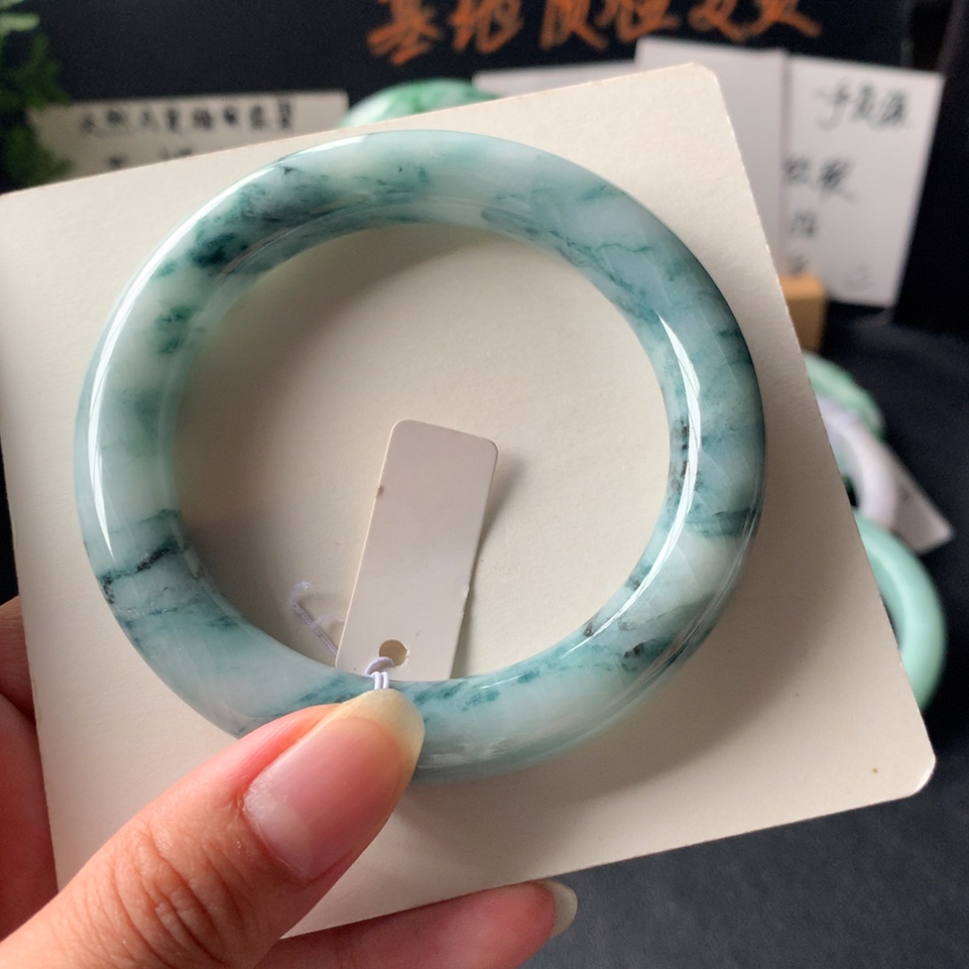 翡翠未镶嵌手镯9号58.1-11.9-11