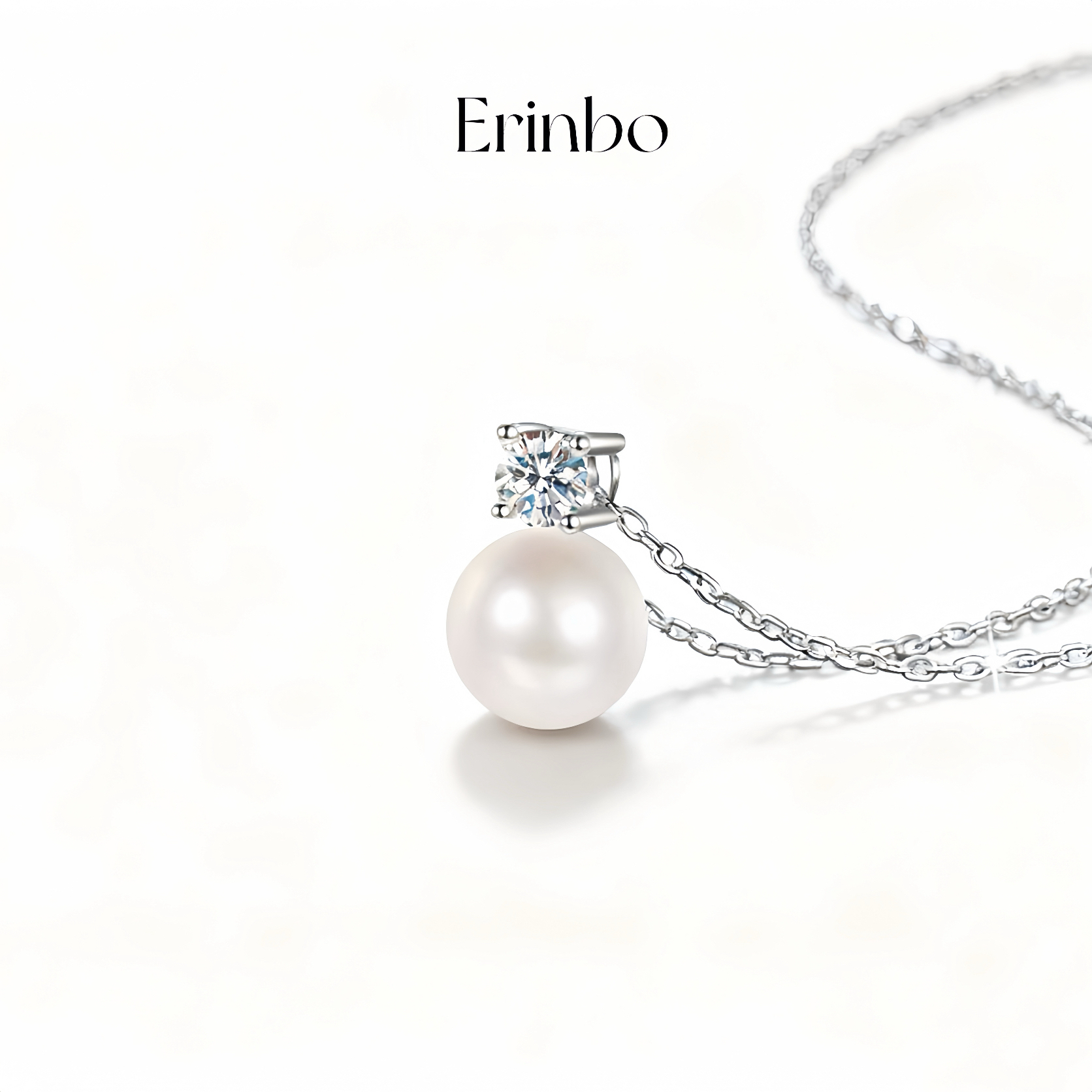 吊坠925银莫桑石 “升级莫桑石明珠项链”S925银30分莫桑钻简约百搭