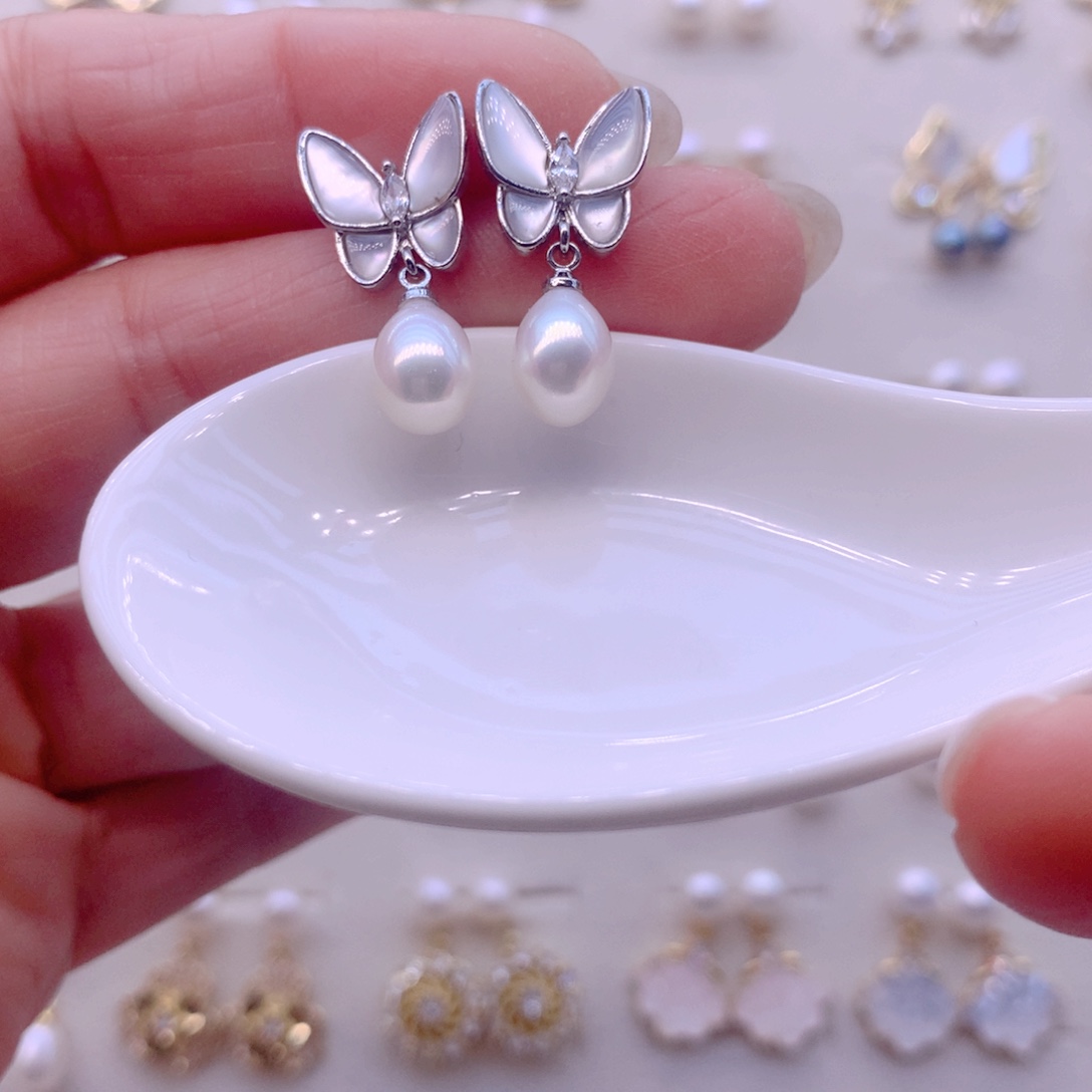 耳饰淡水珍珠合金