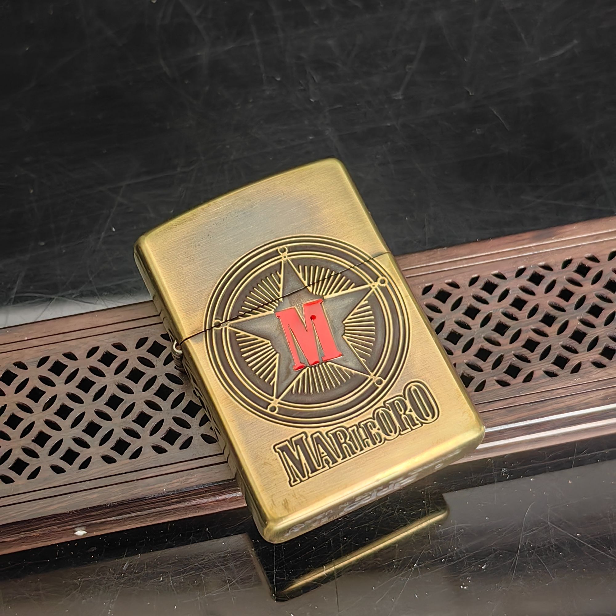 zippo打火机 DB 168黄铜红标万宝路 DY9912FD*950dabai