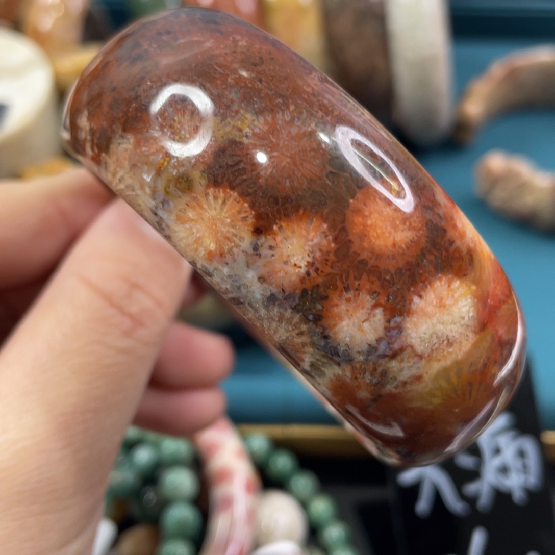 未镶嵌手镯硅化玉