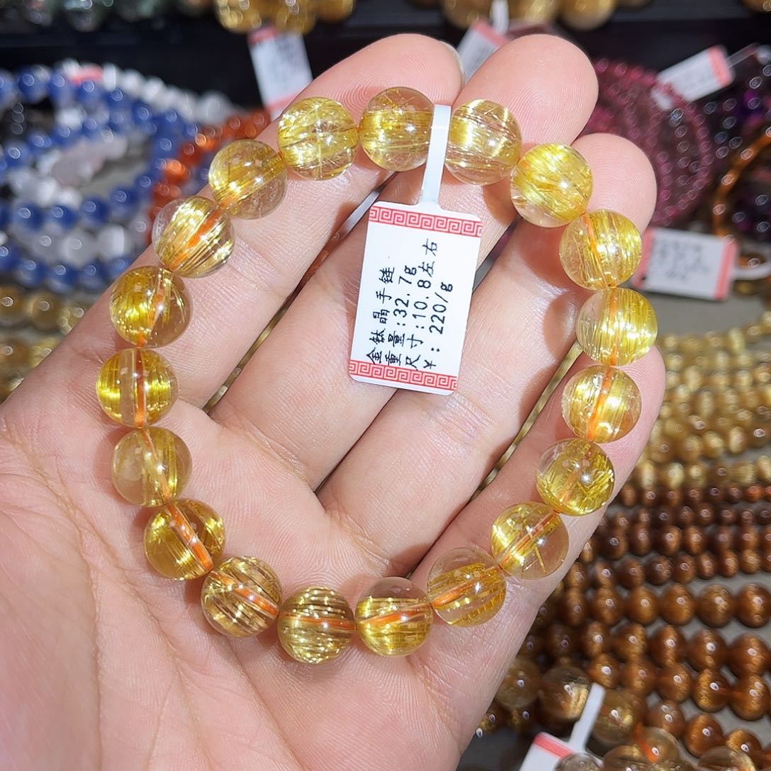 水晶手链未镶嵌钛晶手串