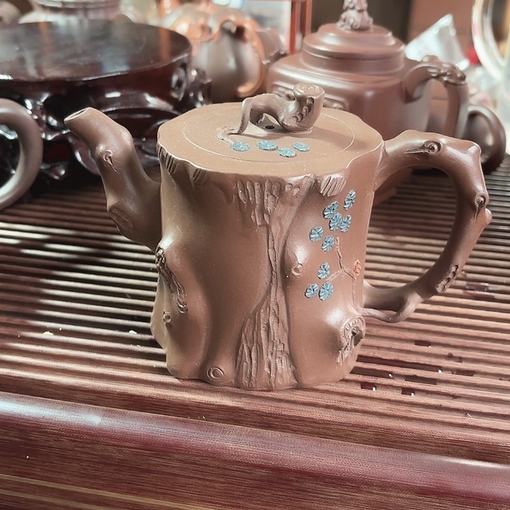 紫砂茶壶紫泥树桩