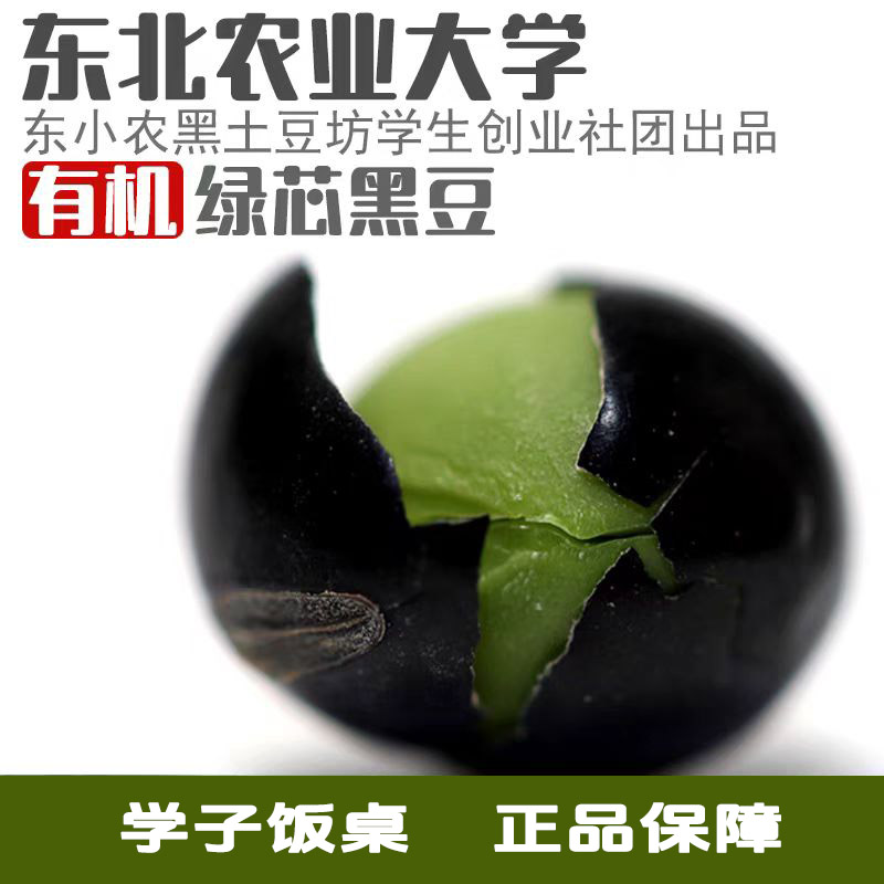 有机黑豆大颗粒绿心单件净重425g