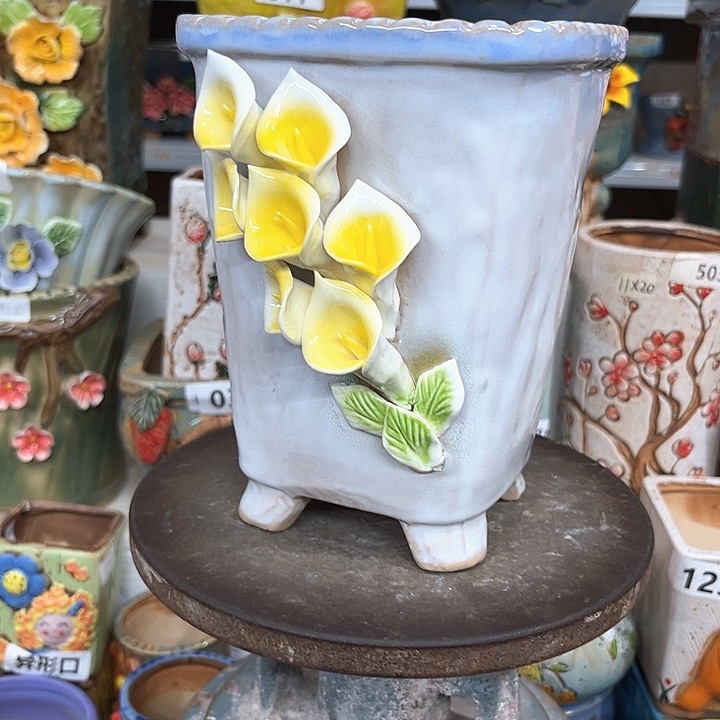 紫砂花盆粗陶材质多肉花盆