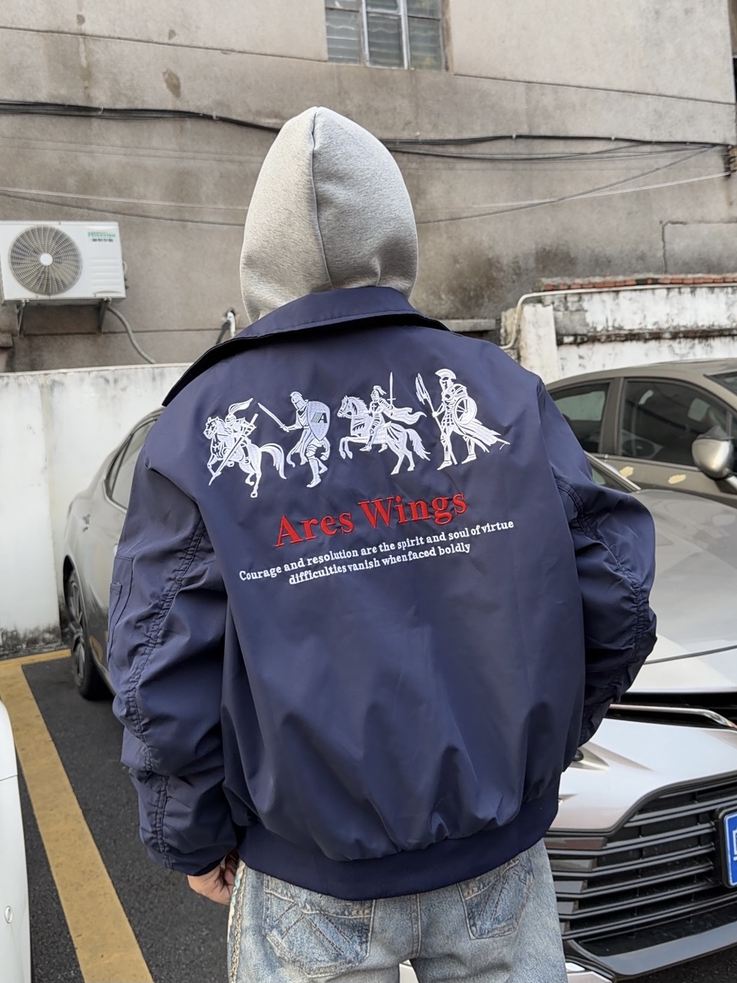 【番嘻】秋季国潮美式复古痞帅街头宽松休闲翻领情侣夹克外套