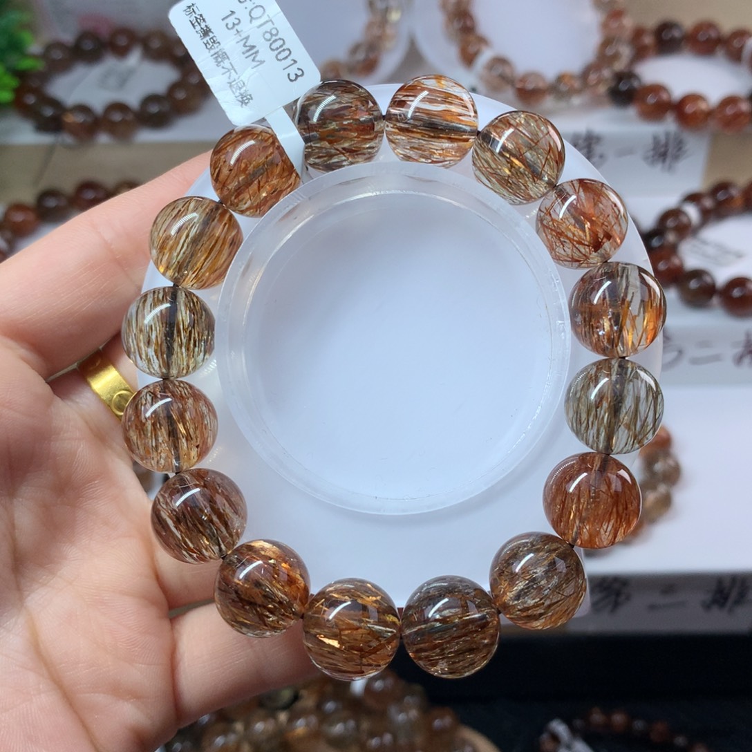 未镶嵌水晶手串黑金超七多样性发其一