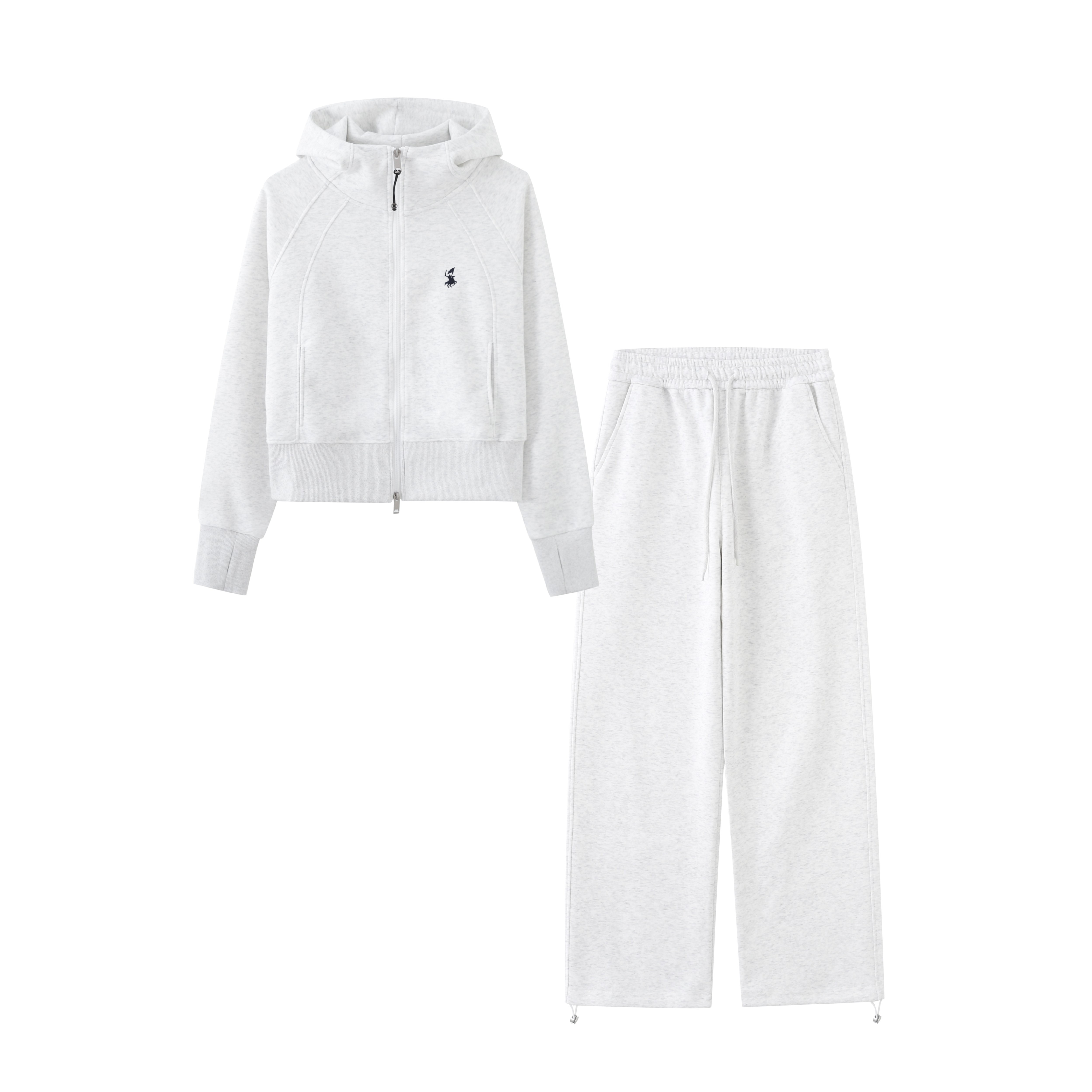 POLOGWON/保罗秋季上新休闲显瘦瑜伽休闲连帽套装 ZS076