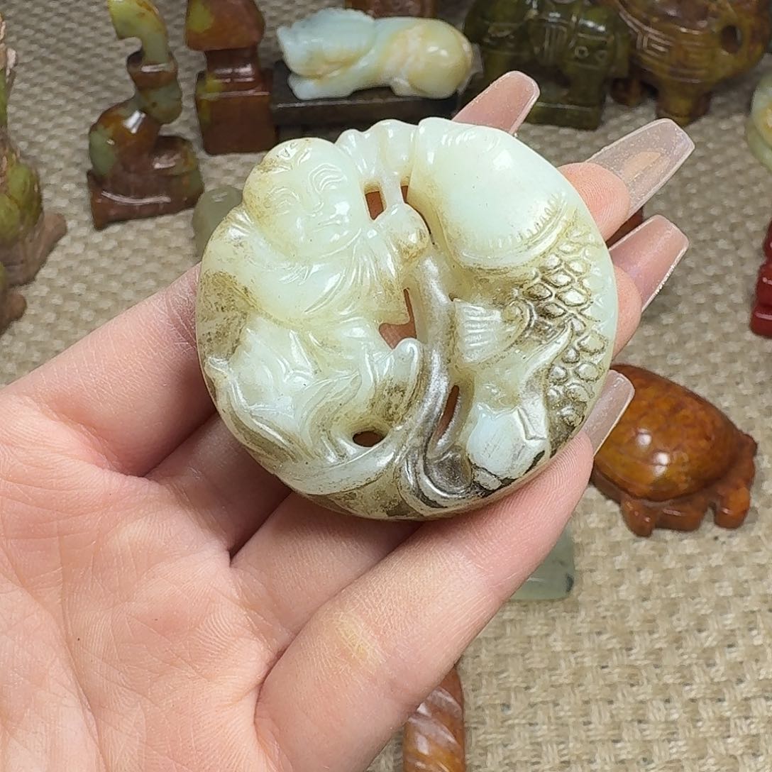 白玉菩提吊坠挂件