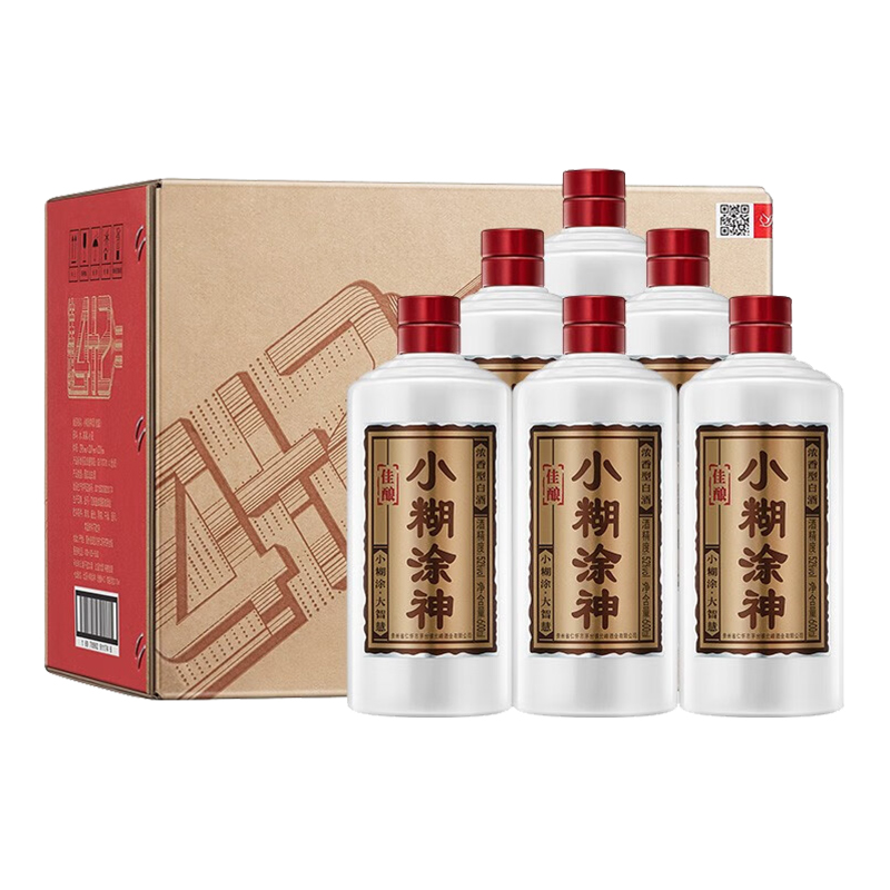 小糊涂仙品牌小糊涂神酒佳酿浓香型白酒【ZB】52度600ml*6瓶