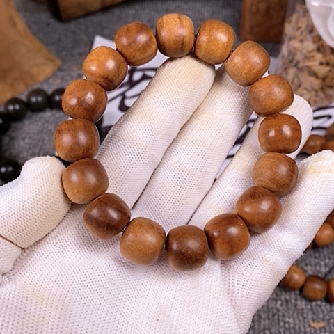 檀香木手串/手链老山檀香黑肉13/14沉水