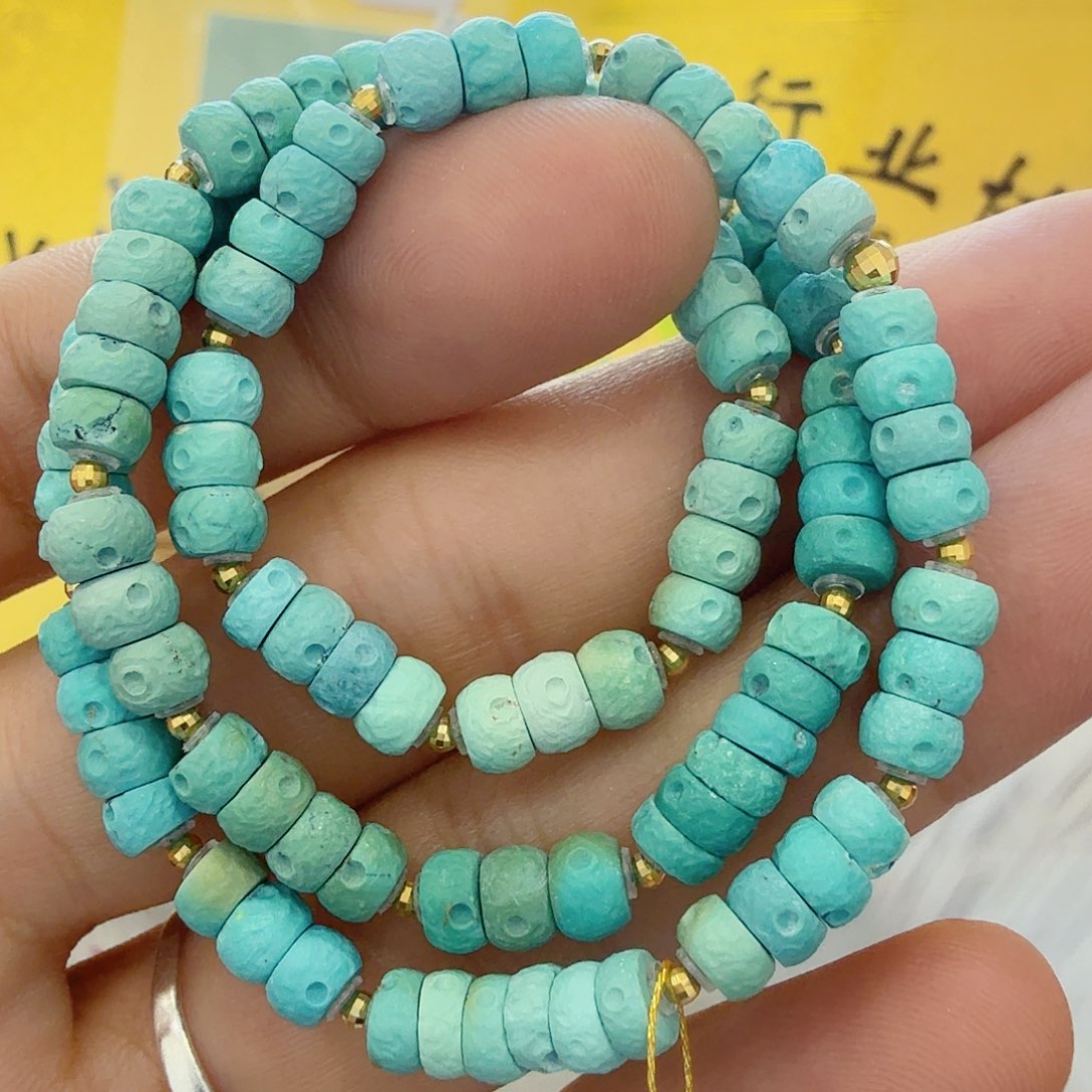 绿松石18K金镶嵌配饰