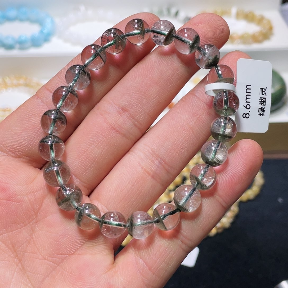 水晶手链未镶嵌绿幽灵8.6