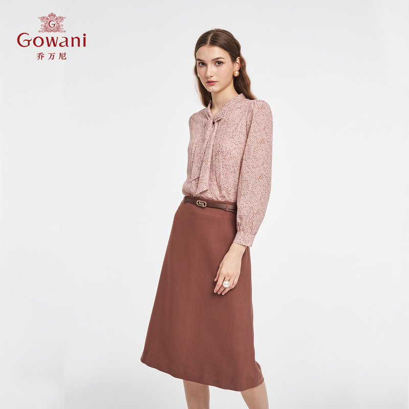 Gowani/乔万尼商场同款早秋衬衫洋气减龄设计女时尚上衣ED3C228