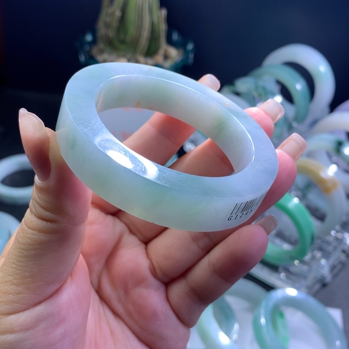 定制翡翠未镶嵌缅甸a货翡翠手镯高货小圈漏