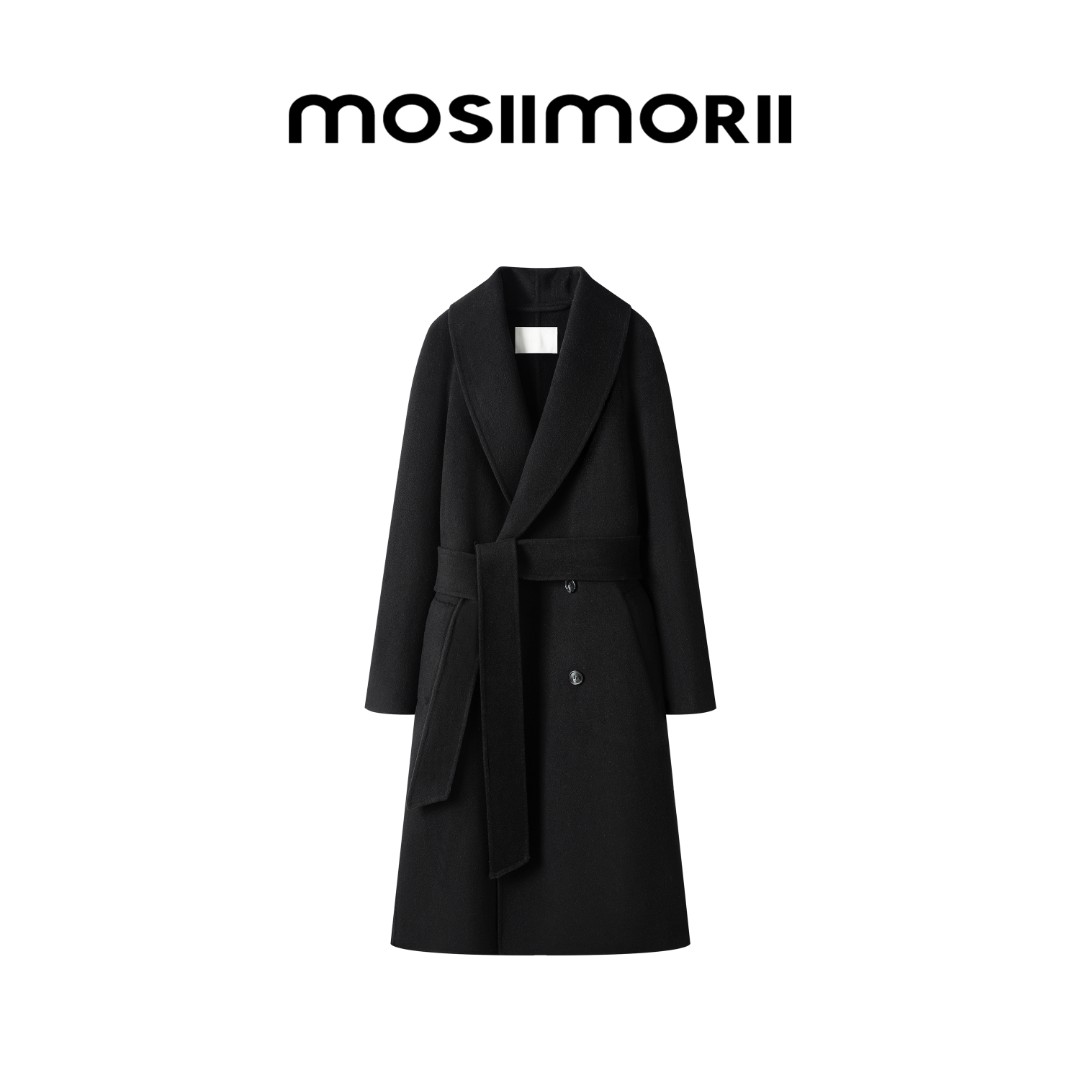 【香榭乐章】100%绵羊毛气质时尚设计感休闲秋季设计师双面毛呢大衣