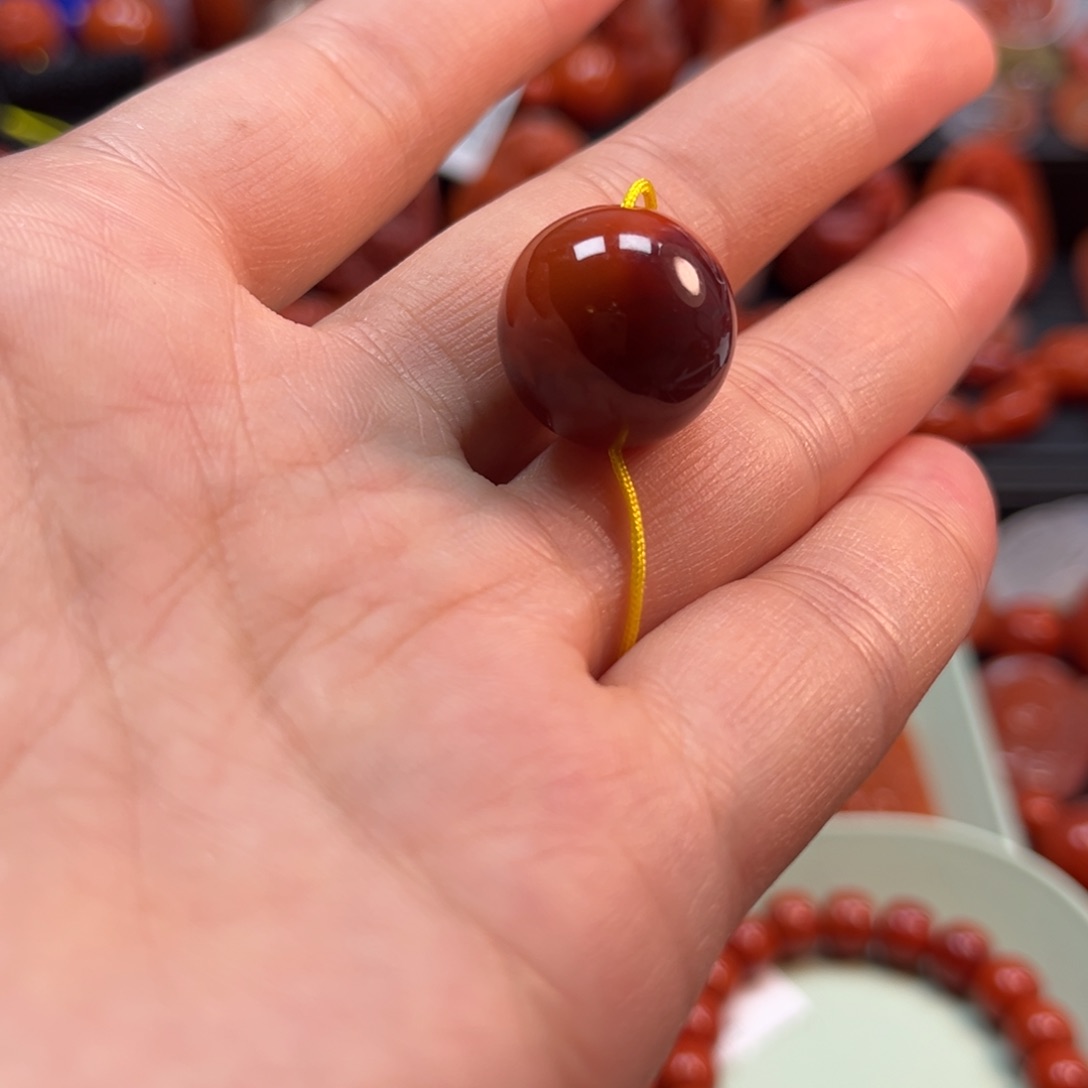 南红玛瑙配饰17mm未镶嵌