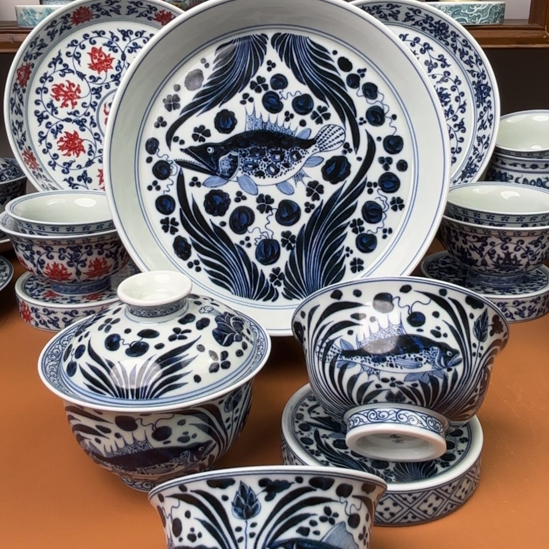 妮***蔻景德镇陶瓷五件套无礼盒