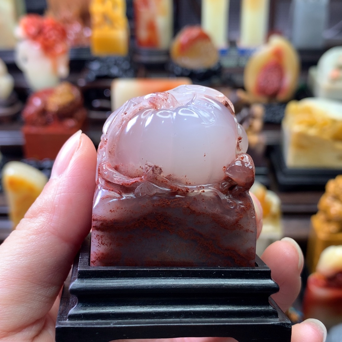 寿山石印石寿山石高山白水