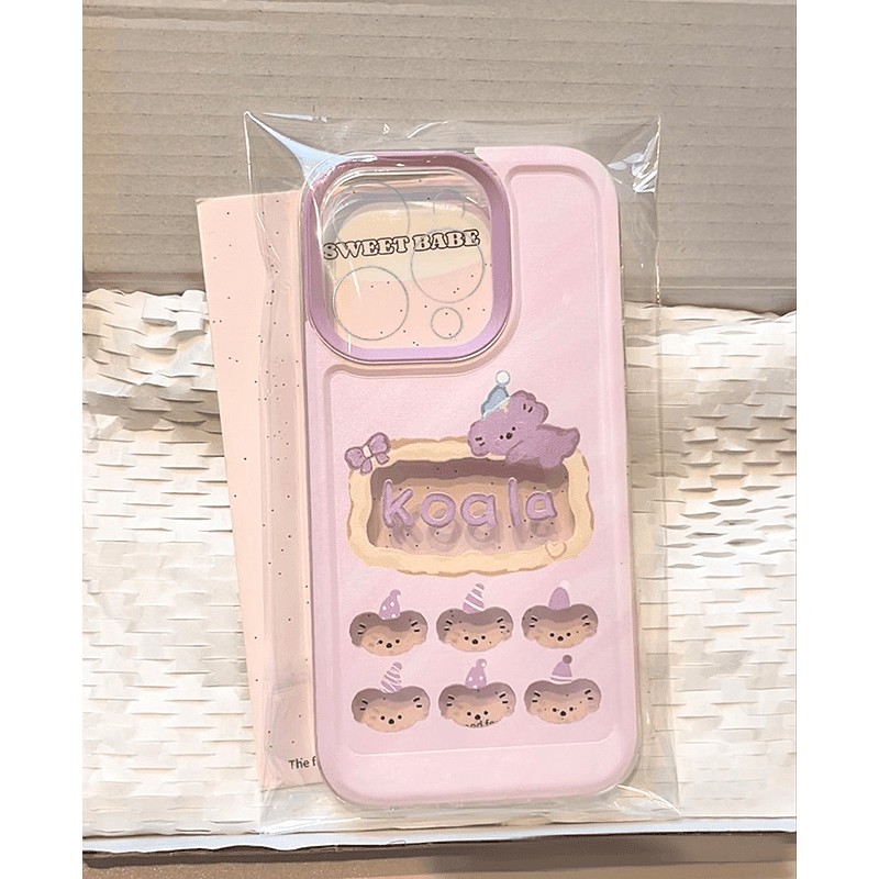 卡通考拉适用苹果16PROMAX手机壳iPhone15软壳14卡通13趣味12可爱
