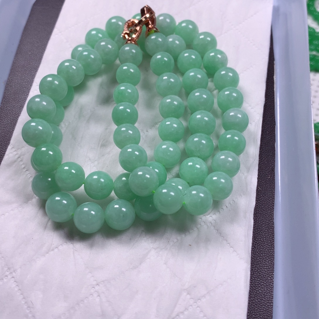 翡翠未镶嵌颈饰项链