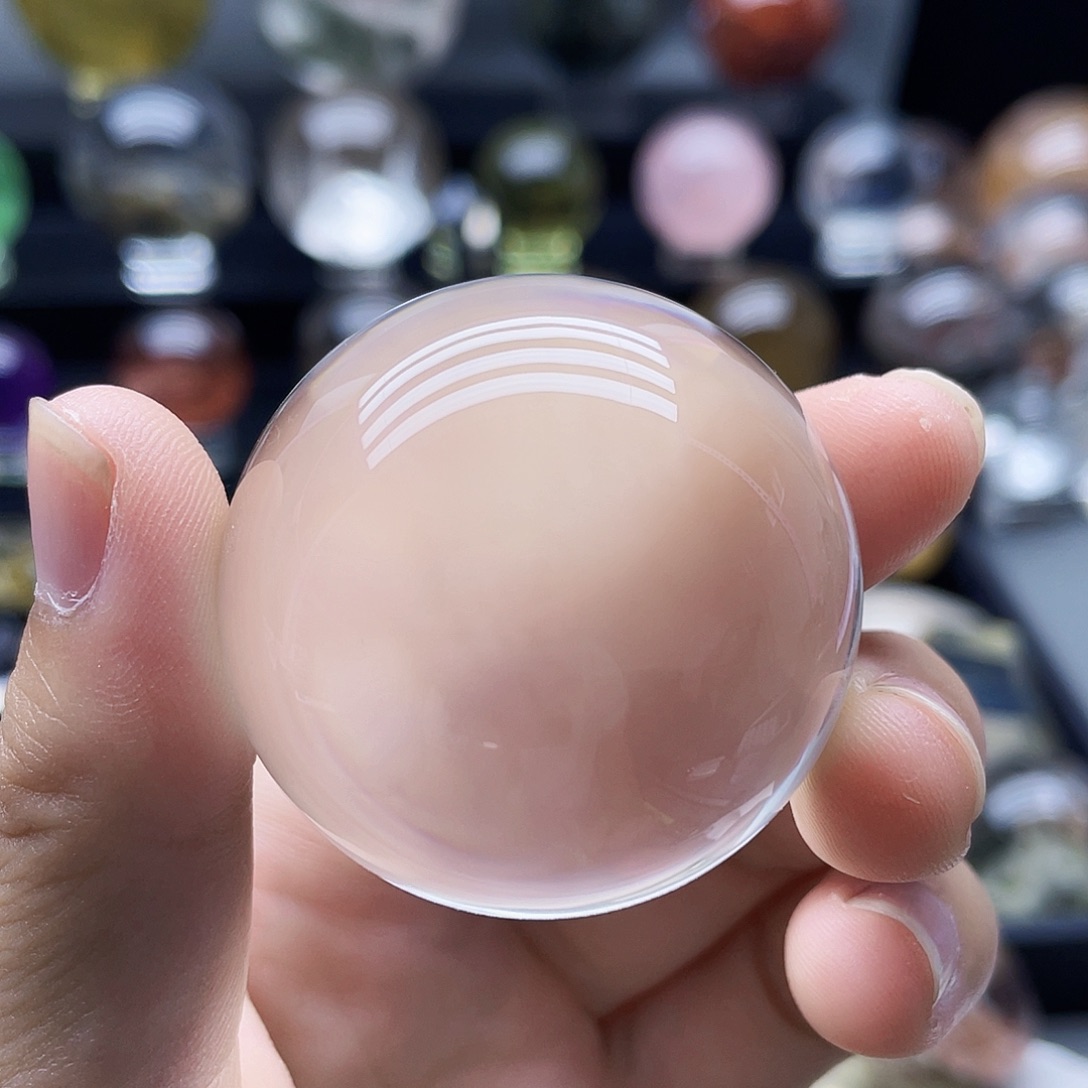 未镶嵌珠宝半成品水晶天然白水晶42.4mm