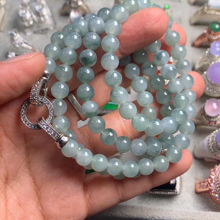 翡翠未镶嵌戒指珠串