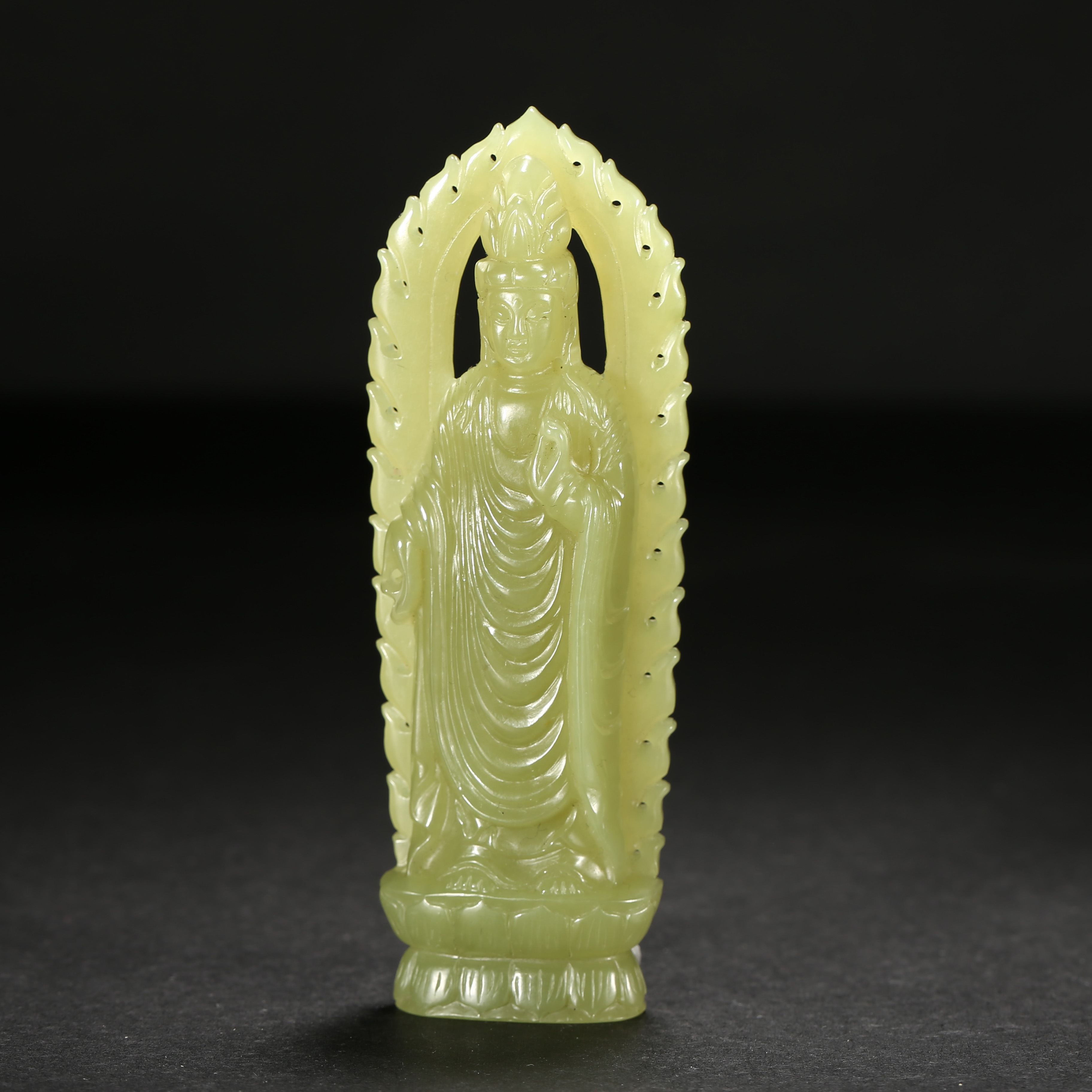 清代*黄玉观音/06LB0410/和田玉【北京文博】