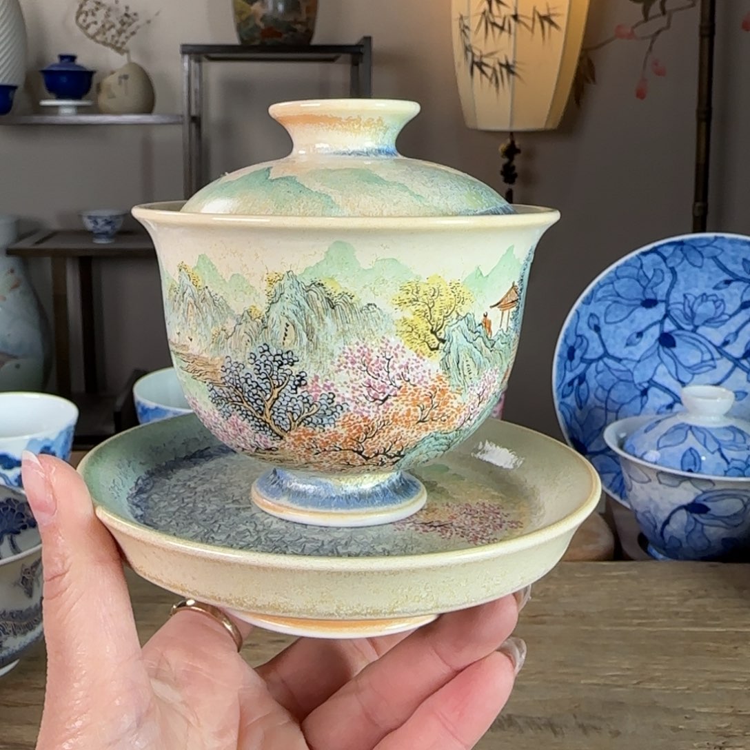 杯景德镇陶瓷柴烧多人