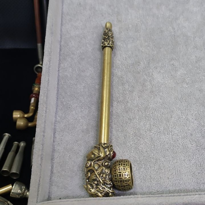 旱烟袋一体貔貅款烟锅