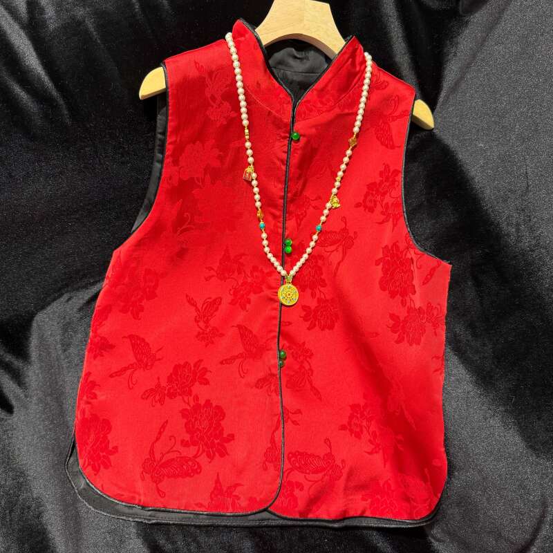 【红昭愿】新年新中式提花双面穿马甲女2025春季新款气质女坎肩