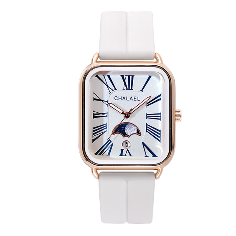 CHALAEL新款星月系列硅胶表带运动手表时尚百搭男女同款手表107