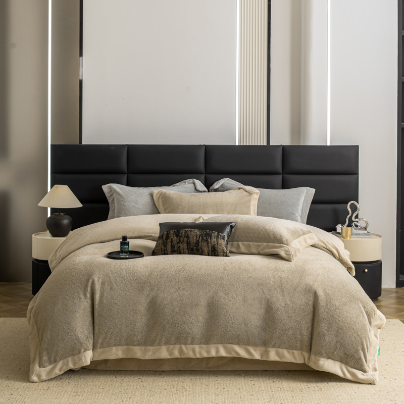 冬款冬季保暖丽锦绒高端轻奢牛奶绒四件套床上用品床单款床笠款