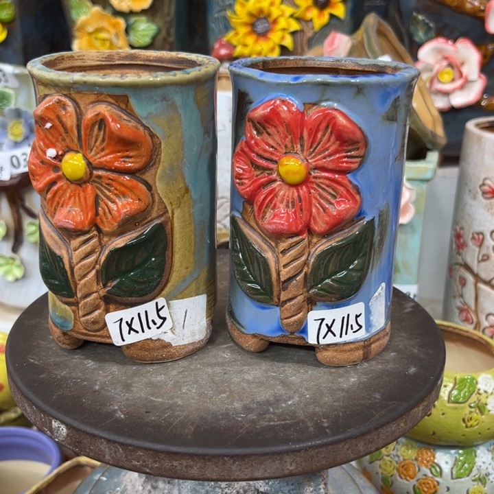 紫砂花盆粗陶材质多肉花盆