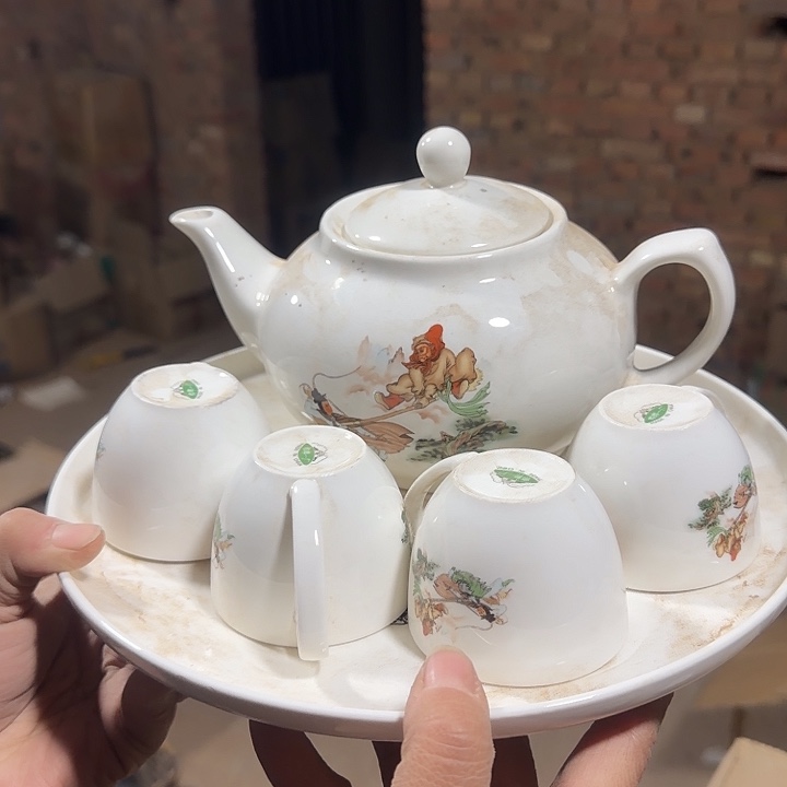 库存微瑕多空茶壶一套容量800